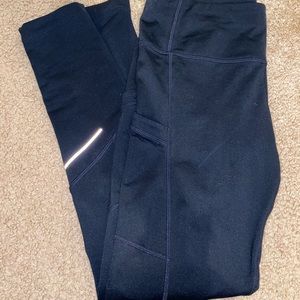 Fleece lined leggings with pockets